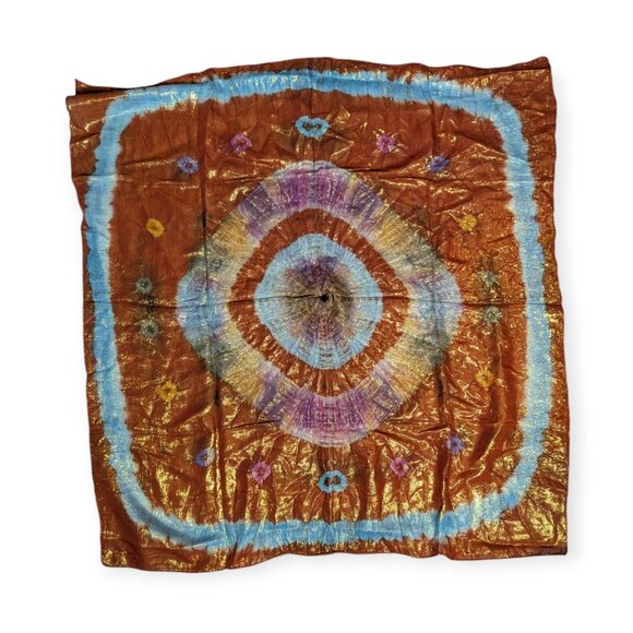 Elegant Collections Beautiful Made in India Square Colorful Scarf 32" x 32" - Picture 1 of 10